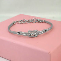 Urthn Silver Plated Austrian Stone Bracelet - 1400554A (Pack Of 6)