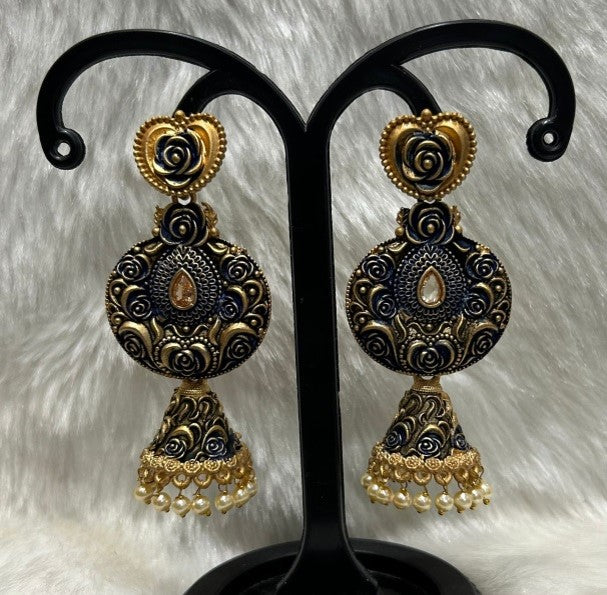 Infinity Jewels Gold Plated Jhumki Earrings