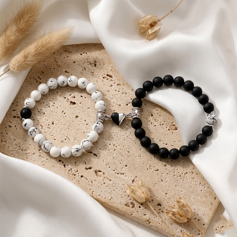 Urthn Eternal Bond Magnetic Couple Bracelet Set (Set of 6)