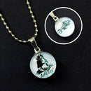 Urthn Adiyogi Lord Shiva Glass Pendant with Chain (Pack Of 6)