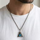 Urthn Evil Eye Of Sauron Skeleton Pendant With Chain(Pack of 6)