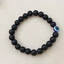 Urthn Black Beads Evil Eye Bracelet -1404790 (Pack Of 6)