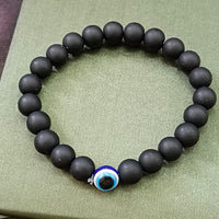 Urthn Black Beads Evil Eye Bracelet -1404790 (Pack Of 6)