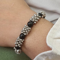 Urthn Black Beads Bracelet
