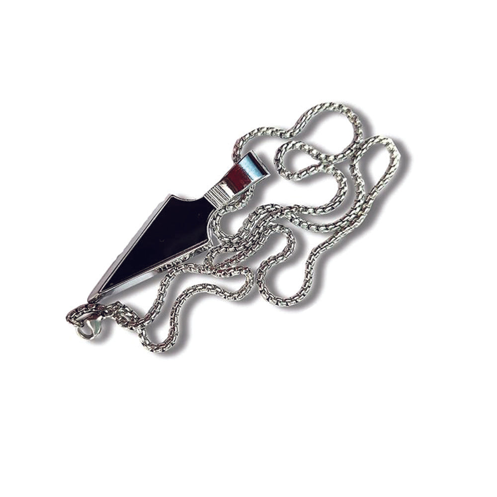 Urthn Silver  chain with Black Arrow Pendant for men (Pack Of 6)