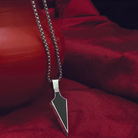 Urthn Silver  chain with Black Arrow Pendant for men (Pack Of 6)