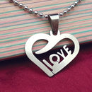 Urthn Love Heart Shape Chain Pendant - 1404873 (Pack Of 6)