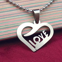 Urthn Love Heart Shape Chain Pendant - 1404873 (Pack Of 6)