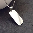 Urthn Rectangle Steel Chain Pendant For Men (Pack Of 6)