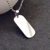 Urthn Rectangle Steel Chain Pendant For Men (Pack Of 6)