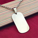 Urthn Rectangle Steel Chain Pendant For Men (Pack Of 6)