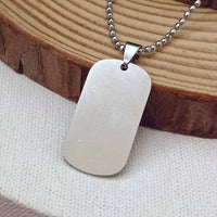 Urthn Rectangle Steel Chain Pendant For Men (Pack Of 6)