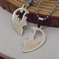 Urthn Heart Shape " I LOVE YOU " Chain Pendant- 1404878 (Pack Of 6)