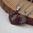 Urthn Heart Shape " Love YOU" Couple Chain Pendant- 1404882 (Pack Of 6)
