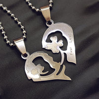 Urthn Heart Four Leaf Love Chain Pendant- 1404886 (Pack Of 6)