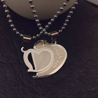 Urthn Heart Shape " I  LOVE YOU " Chain Pendant- 1404889 (Pack Of 6)