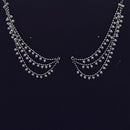 Urthn Oxidised Plated Three Line Kan Chain (Pack Of 6)