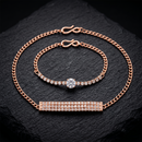 Urthn Rose Gold Plated Crystal Stone Bracelet(Pack of 6)