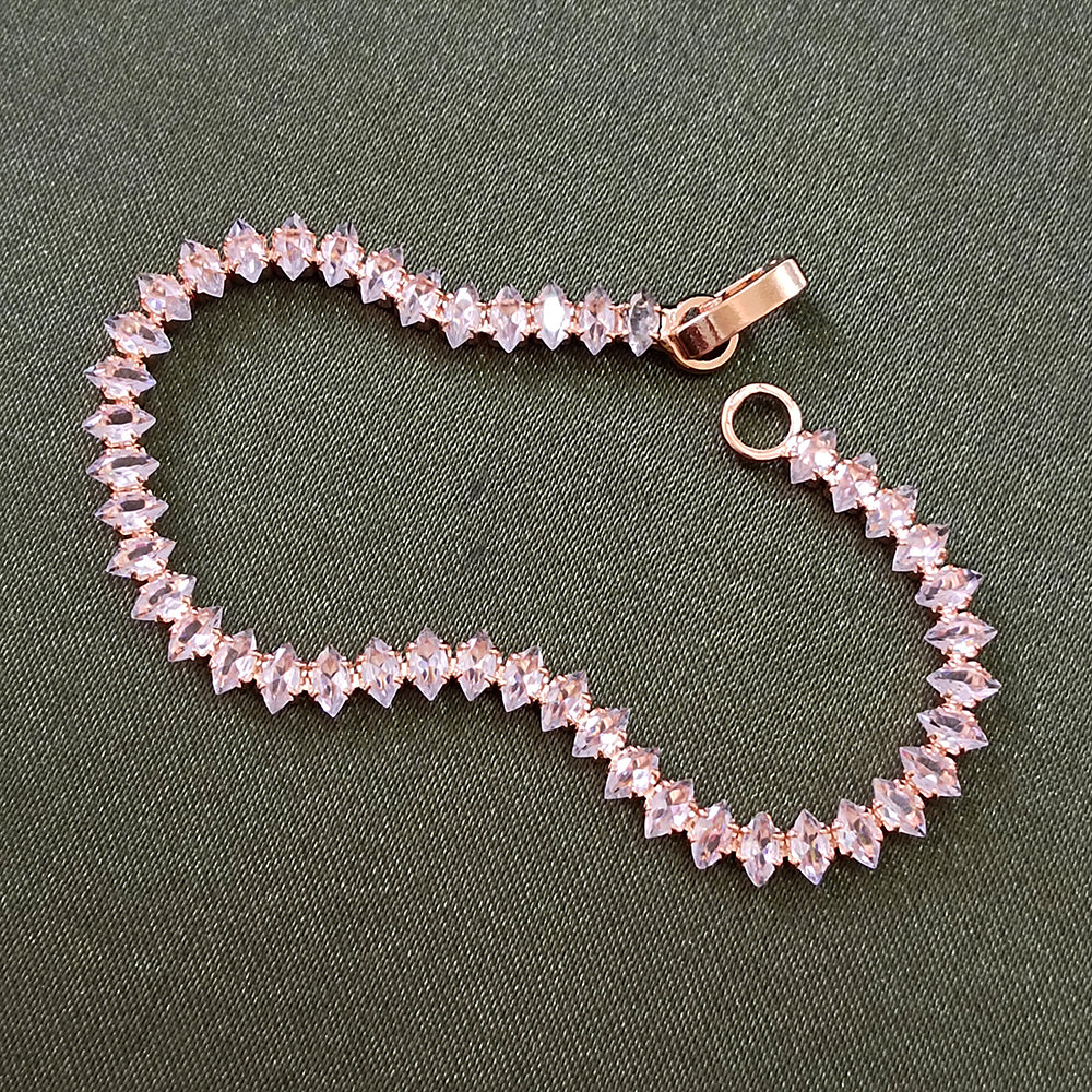 Urthn Rose Plated AD Stone Bracelet