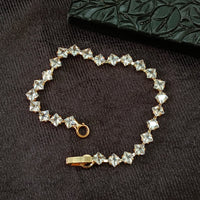 Urthn Rose Plated AD Stone Bracelet