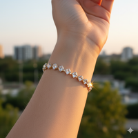 Urthn Rose Plated AD Stone Bracelet