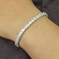 Urthn Silver Plated AD Stone Bracelet