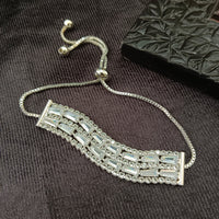 Urthn Silver Plated AD Stone Bracelet