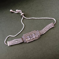 Urthn Silver Plated AD Stone Bracelet