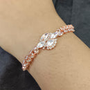 Urthn Rose Plated AD Stone Bracelet