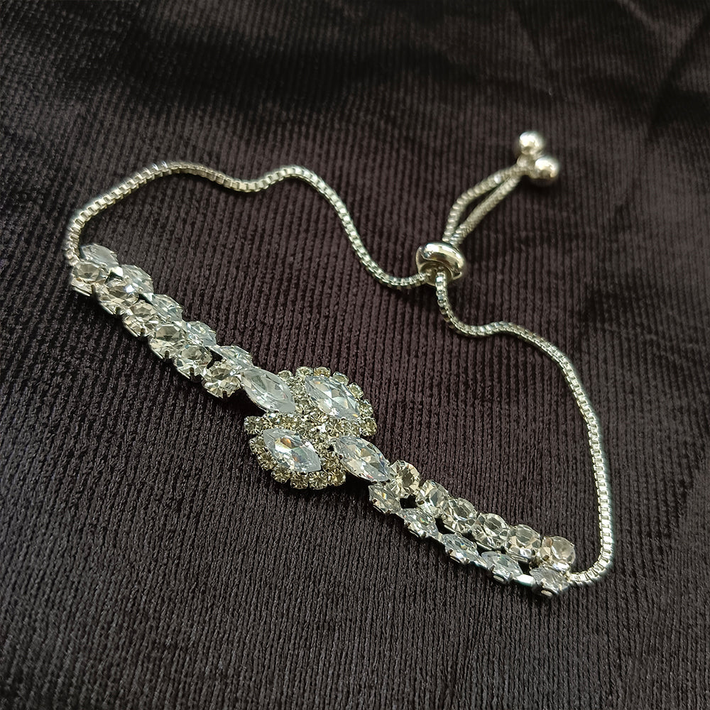 Urthn Silver Plated AD Stone Bracelet