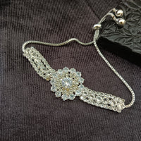 Urthn Silver Plated AD Stone Bracelet