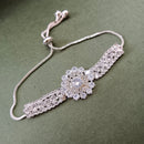 Urthn Silver Plated AD Stone Bracelet