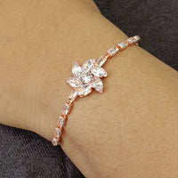 Urthn Rose Plated AD Stone Bracelet