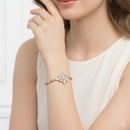 Urthn Rose Plated AD Stone Bracelet