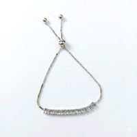 Urthn Silver Plated Crystal Stone Bracelet(Pack of 6)