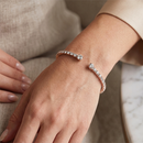 Urthn Rose Gold Plated Plated Sparkling Austrian Stone Bracelet For Women(Pack of 12)