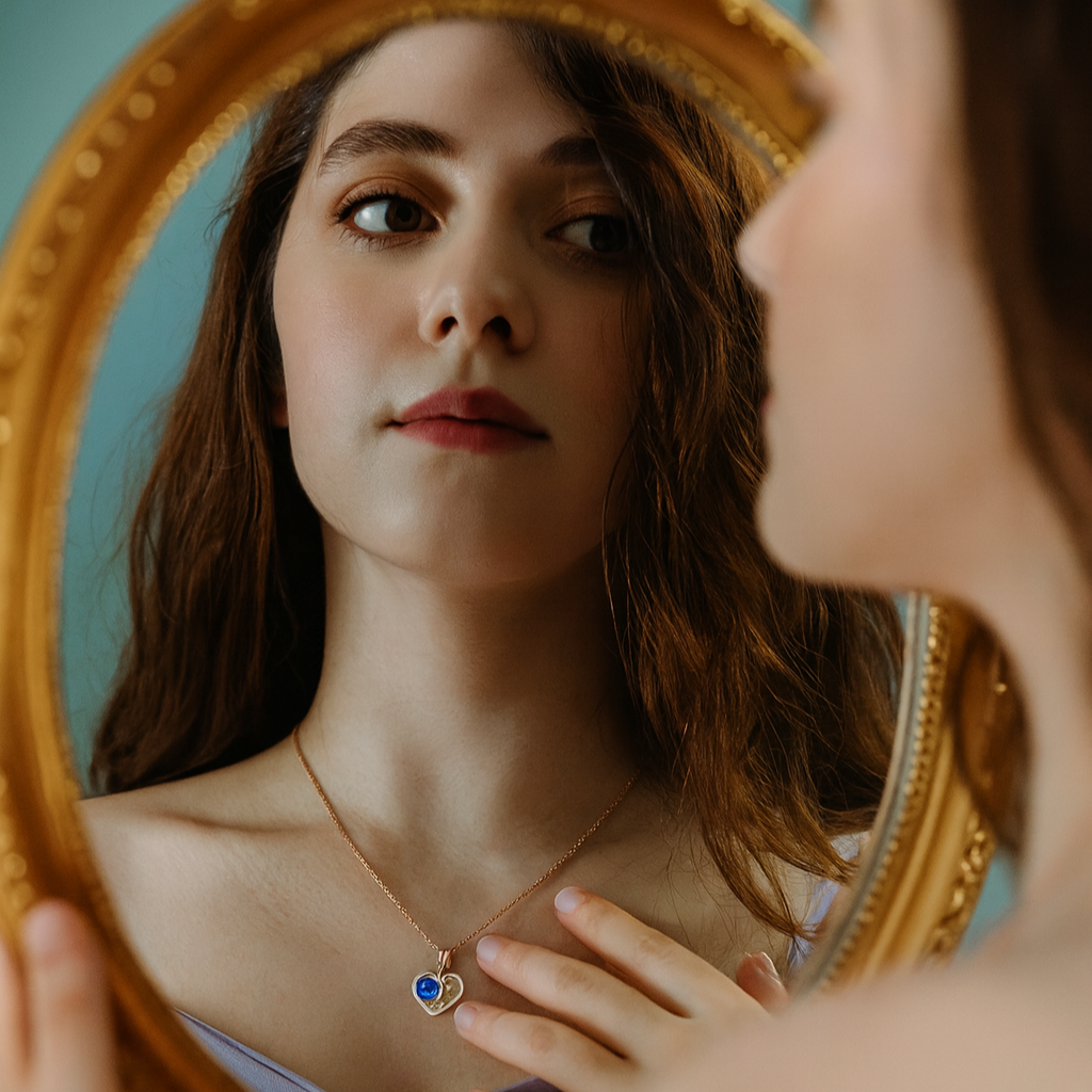 Darshana Jewels Heart Shaped Evil Eye Chain Pendant