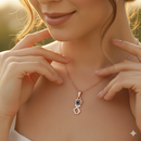 Darshana Jewels Heart  And Hand Shaped Evil Eye Chain Pendant