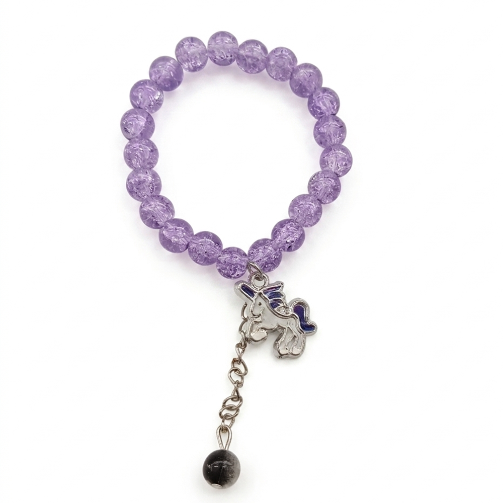 Urthn Crackle Beads And Charms Stylish Bracelets For Kids  (Set of 6)