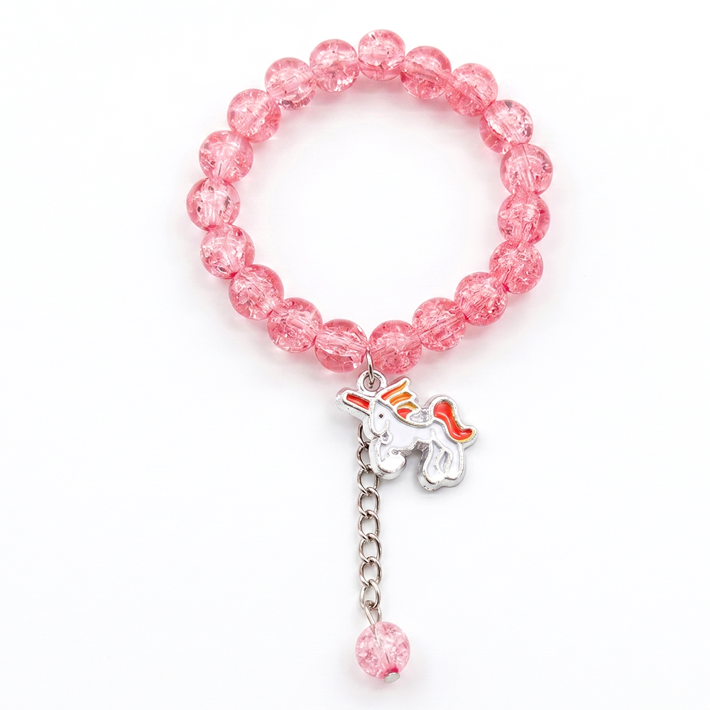 Urthn Crackle Beads And Charms Stylish Bracelets For Kids  (Set of 6)