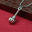 JewelMaze Hanuman Gada Silver Pendant with ball chain For Unisex