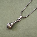 Urthn Hanuman Gada Silver Pendant with ball chain For Unisex