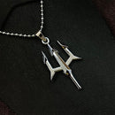 JewelMaze Trishul  Chain Pendant For Men