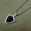 Urthn Black Enamel Chain Pendant For Men