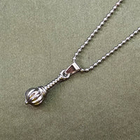 JewelMaze Hanuman Gada Silver Pendant with ball chain For Unisex