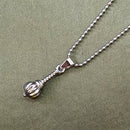 Urthn Hanuman Gada Silver Pendant with ball chain For Unisex