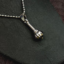 JewelMaze Hanuman Gada Silver Pendant with ball chain For Unisex