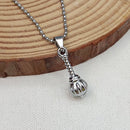 Urthn Hanuman Gada Silver Pendant with ball chain For Unisex