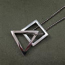 JewelMaze Square And Triangle Chain Pendant For Men