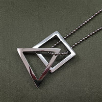 JewelMaze Square And Triangle Chain Pendant For Men